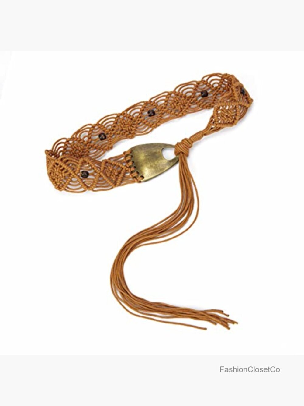 Woven Rope Braid Waist Belt with Alloy Buckle - Picture 5 of 7